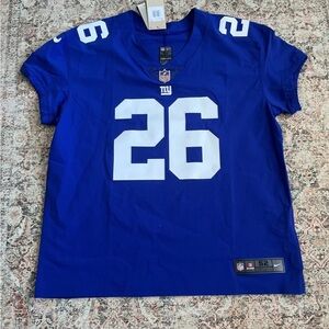 Saquon Barkley- New York Giants- On Field Authentic Nike Football Jersey-52- NWT